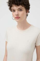 Superdry pamut póló női, bézs - bézs M - answear - 10 090 Ft
