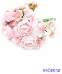 Boglárka 5 szálas köteg apró virágokkal 29 cm - Rózsaszín