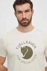 Fjall Raven t-shirt Fjällräven Fox bézs, férfi, nyomott mintás, F87052 - bézs S
