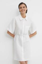 Calvin Klein ruha vászonkeverékből fehér, mini, oversize, K20K206697 - fehér 34