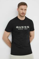 Guess t-shirt fekete, férfi, nyomott mintás, M4GI61 J1314 - fekete M