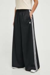 adidas Originals nadrág női, fekete, magas derekú széles, IU2520 - fekete 36