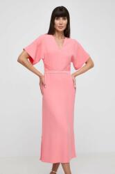HUGO BOSS ruha rózsaszín, maxi, oversize, 50512822 - rózsaszín 36
