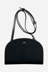 APC A. P. C. bőr táska Demi Lune fekete - fekete Univerzális méret