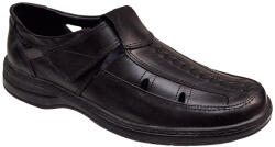  Pantofi barbati casual din piele naturala, decupati, cu scai, calapod lat, GKR24N - ciucaleti