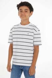 Tommy Hilfiger gyerek pamut póló sötétkék, mintás - sötétkék 128 - answear - 13 590 Ft