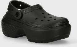 Crocs papucs Stomp Clog fekete, női, platformos, 209347.001 - fekete Női 38/39
