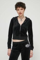 Juicy Couture felső fekete, női, nyomott mintás, kapucnis - fekete S - answear - 54 990 Ft