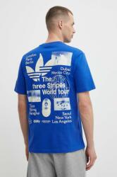 adidas Originals pamut póló férfi, nyomott mintás, IS0182 - kék S