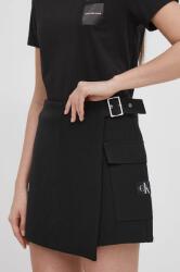 Calvin Klein Jeans rövidnadrág női, fekete, sima, magas derekú - fekete L - answear - 37 790 Ft
