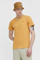 Superdry pamut póló sárga, férfi, sima - sárga L - answear - 10 090 Ft