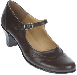 Rovi Design OFERTA marimea 39 - Pantofi dama eleganti din piele naturala cu toc mic de 5cm, foarte comozi - LP104MARO