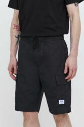 HUGO Blue pamut rövidnadrág fekete - fekete S - answear - 31 990 Ft