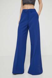 Blugirl Blumarine nadrág női, magas derekú széles - kék 36