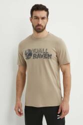 Fjall Raven t-shirt Lush Logo T-shirt bézs, férfi, nyomott mintás, F12600219 - bézs L