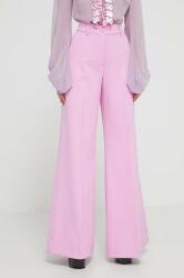 Blugirl Blumarine nadrág női, rózsaszín, magas derekú széles - rózsaszín 38
