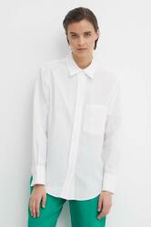 Calvin Klein lenvászon ing galléros, fehér, relaxed - fehér 36