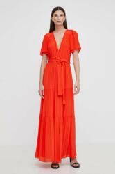 BA&SH ruha NATALIA narancssárga, maxi, harang alakú, 1E24NATA - narancssárga XS