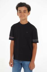 Tommy Hilfiger gyerek pamut póló fekete - fekete 128 - answear - 11 890 Ft