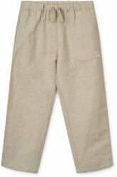 Liewood gyerek nadrág vászonkeverékből Orlando Linen Pants bézs, sima - bézs 134