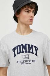 Tommy Jeans pamut póló szürke, férfi, nyomott mintás, DM0DM18557 - szürke L