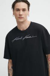 Karl Kani pamut póló fekete, férfi, nyomott mintás - fekete XXL
