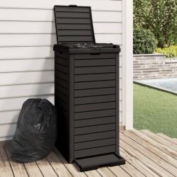  Coș de gunoi de exterior, negru, 41x41x86 cm, polipropilenă (364171) Cos de gunoi
