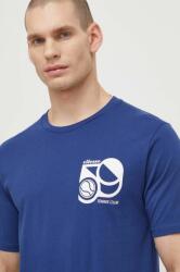 Ellesse pamut póló Sport Club T-Shirt sötétkék, férfi, nyomott mintás, SHV20273 - sötétkék L