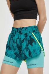Under Armour edzős rövidnadrág Project Rock zöld, mintás, közepes derékmagasságú - zöld S