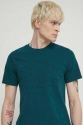 Superdry pamut póló zöld, férfi, nyomott mintás - zöld M - answear - 14 390 Ft