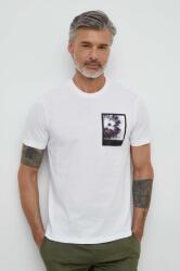 Calvin Klein pamut póló fehér, férfi, nyomott mintás, K10K112492 - fehér M