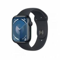 Apple Watch Series 9 GPS 45mm éjfekete alumíniumtok, éjfekete sportszíj M/L méret (MR9A3QH/A)