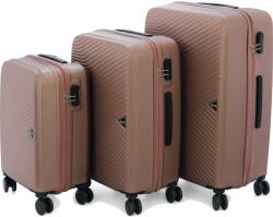 Kring Prism 3 részes bőrönd szett, ABS, S+M+L méret, Rózsaszín