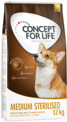 Concept for Life Concept for Life Preț special! 2 x 12 / 4 kg hrană uscată câini - Medium Sterilised