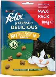 FELIX Felix 3 + 1 gratis! Snackuri pisici - Naturally Delicious Pui & iarba-mâței (4 x 180 g)