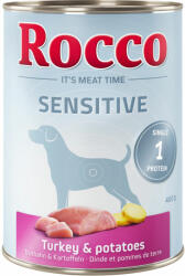 Rocco Rocco 10% reducere! 6 x 400 g Sensitive - Curcan și cartofi