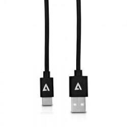 V7 Cablu USB A la USB C V7 V7U2AC-2M-BLK-1E Negru