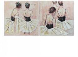 DKD Home Decor Tablou DKD Home Decor Dancers Balerină (2 pcs) (100 x 3.5 x 100 cm)