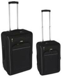 BigBuy Set de călătorie valiza poliester negru (2 bucăți)