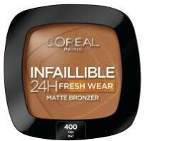 L'Oreal Make Up Pudră compactă pentru bronzare LOreal Make Up Infaillible 400-tan doré 24 ore (9 g)