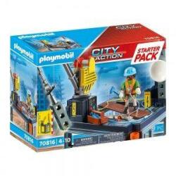 Playmobil Playset Playmobil City Action Starter Pack Construction with crane 70816