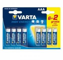 VARTA Baterie Varta LR6 AAA 1, 5V High Energy (8 pcs) Baterii de unica folosinta