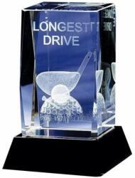 Longridge Longest Drive Crystal Trofeu golf (CR9256)