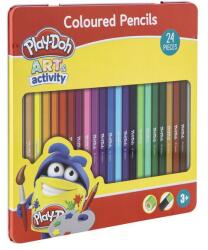 Grafix Set 24 creioane colorate in cutie metalica