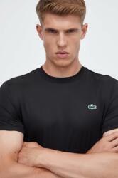 Lacoste t-shirt fekete, férfi, sima - fekete L