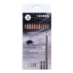 LYRA Set creioane grafit Graduate, 12 buc/cutie, LYRA, pentru desen artistic si tehnic (13865)