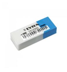 LYRA Radiera plastic pentru creion/cerneala, alb/albastru, LYRA (13202)