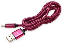 Bravas Кабел USB 2.0 Type A - Micro Type B, 1м, с оплетка цикламен (1000955)