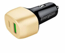 Energizer Incarcator auto Energizer D38BG, 1x USB-C, 1x USB, 38W, Black/Gold (D38BG)