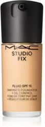 MAC Cosmetics Studio Fix Fluid SPF 15 24HR Matte Foundation + Oil Control mattító alapozó SPF 15 árnyalat NC15 30 ml